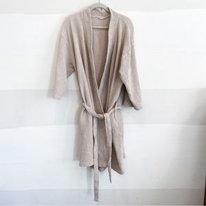 Tan Waffle Knit Robe